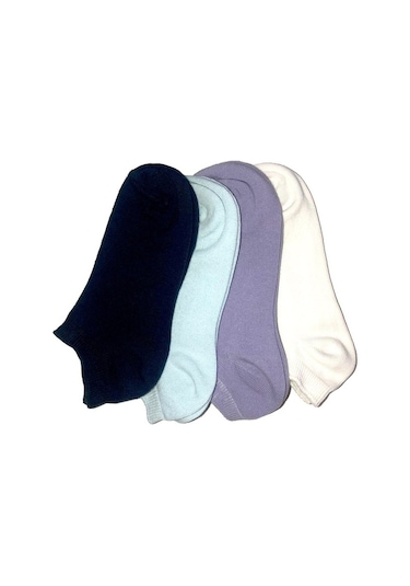 Ozzy Socks 4'Lü Pamuklu Renkli Kadın Patik-Std (436961202) Çok Renkli