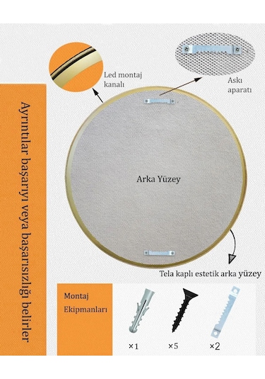 Safir Gold Dekoratif Ahşap İşlemeli Duvar Aynası İkili 56-43 Cm Altın