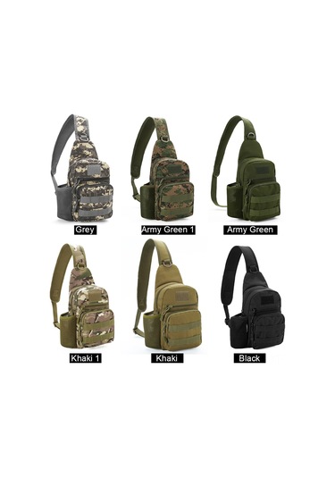 Youtek Unisex Askılı Çanta - Kamuflaj Desenli, 600d Oxford, Çoklu Cep, Su Flasör Çantası, Dağcılık-siklet İçin, Büyük Kapasite Yeşil