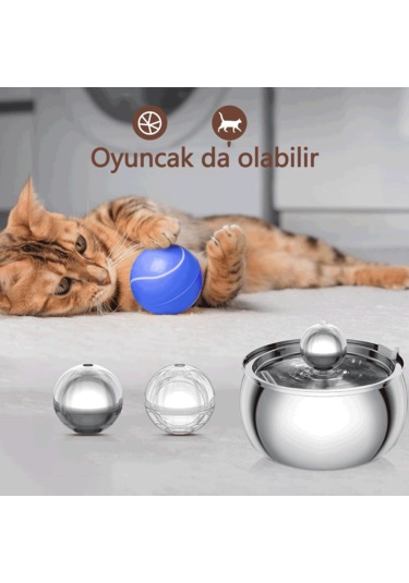 Econicword Kedi İçme Çeşmesi Paslanmaz Çelik Evcil Köpek 4l Wf3