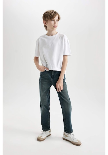 DeFacto Erkek Çocuk Straight Fit Düz Paça Cepli Jean Pantolon C7237A824CWNM36