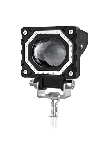 Youtek S14 Motosiklet Led Feneri Mavi Melek Gözü 1 Çift - 4 Mod: Beyaz, Sarı, Sarı+beyaz, Drl Buz Mavisi 120w 12000lm Ip68