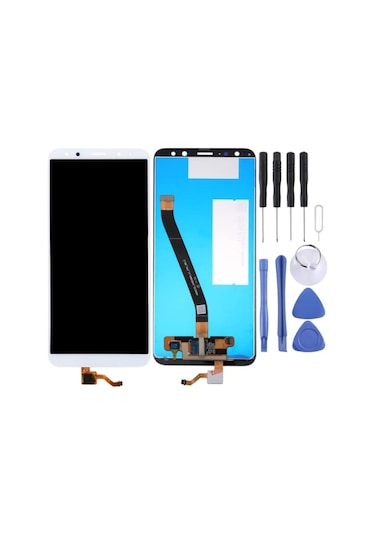 Huawei Uyumlu Mate 10 Lite Lcd Ekran Dokunmatik Beyaz Renk Çıtasız