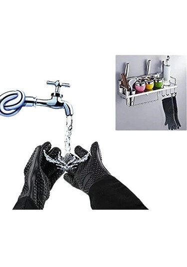 Maotai Shop Ekstra Uzun Profesyonel Silikon Eldiven, Içi Pamuklu