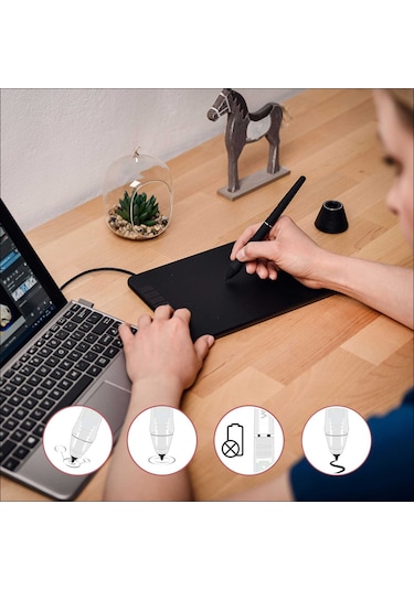 Veikk VK640 6 x 4" 6 Kısayol Tuşlu Grafik Tablet + Kalem