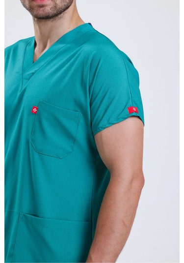 Likralı Üniforma Unisex Cerrahi Yeşil