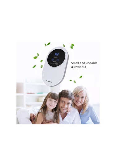 Mufunye Usb Şarjlı Mini Hava Temizleyici - 360 İyonlaştırma, Ev & Araç İçin 112 Karakter Beyaz