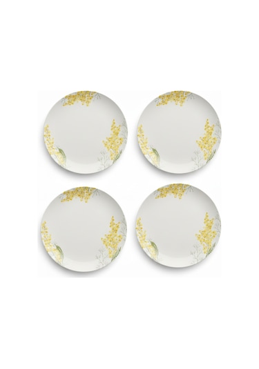 Rakle Mimosa Seramik 4'lü Servis Tabağı Seti 25,5 Cm Çok Renkli