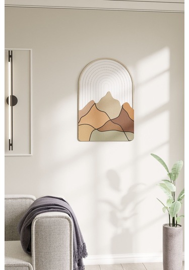 Dekoratif Dağ Tasarımlı Modern Ahşap Tablo