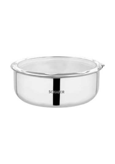 Schafer Practi Çelik Saklama Kabı 3 Lü 16-18-20 Cm -6 Parça-Inox
