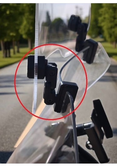 Mondial Uyumlu Deflektör Rüzgar Saptırıcı Siperlik Şeffaf Motor Camı Cam Uzatma Model 1