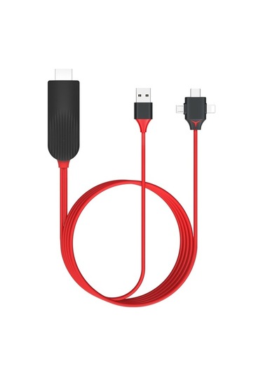 Flybuy Mirascreen L7-8 8 Pin Mikro Usb Usb-c/hdmı Dönüştürücü 2m Kablo