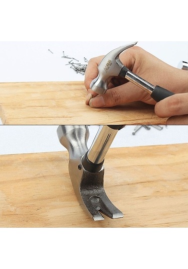 Pazly Mini Mytec Çekiç Pençe Çekici, Ev Kaçış Çok Fonksiyonlu Donanım, Parlak, 16x7 Cm, 160g