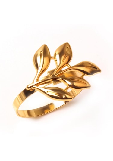 Homyl Narin Peçetelik Peçete Halkaları Parti Süs Için Altın Altın