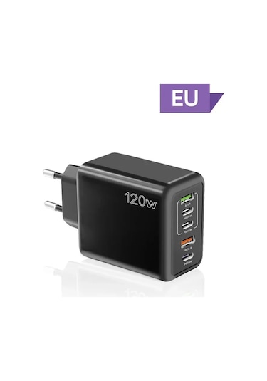 Henruisi120w Usb Tip C 5 Port Hızlı Şarj Aleti İphone Uyumlu 16/samsung/xiaomi/huawei Chdistribütör Garantili