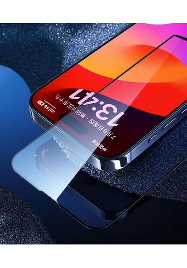 iPhone 17 Pro Max Uyumlu Ekran Koruyucu 9D Kırılmaz Cam -Extra Darbe Koruma -Ekranı Tam Kaplar