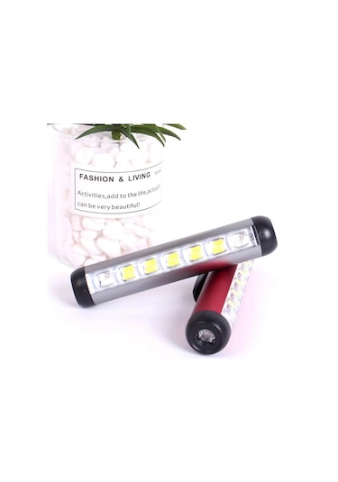 Aubyhe Alüminyum Abs El Feneri, Cob+led Işık, Type-c Şarj, Ipx4 Su Geçirmez, 300lm, Mıknatıs Ve Kalem Klasörü İle Taşınabilir Altın