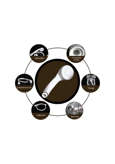 Createtech Taşınabilir Spreyli Sebze Yıkama Duş Başlığı - Banyo, Evcil Hayvan Ve Bebek İçin Basınçlı Hortum Diğer