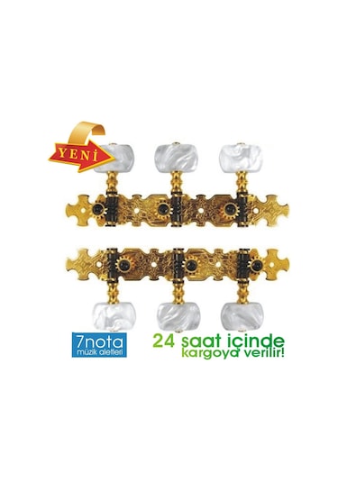 Valencia VCMH0150GD Klasik Gitar Kulağı Klasik 3+3 2.ad.set Gold