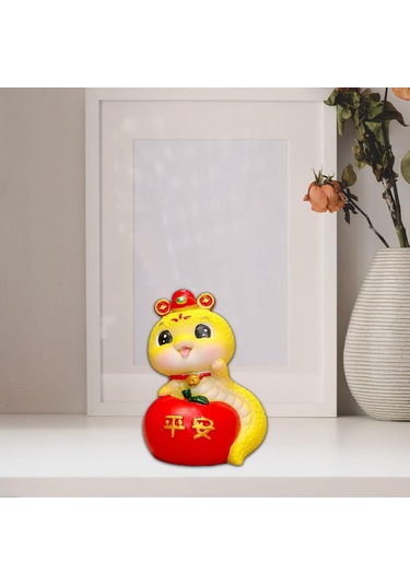 Homyl Yılan Heykelciği Çin Yeni Yılı 4,8-cm-x-4,8-cm-x-7-cm