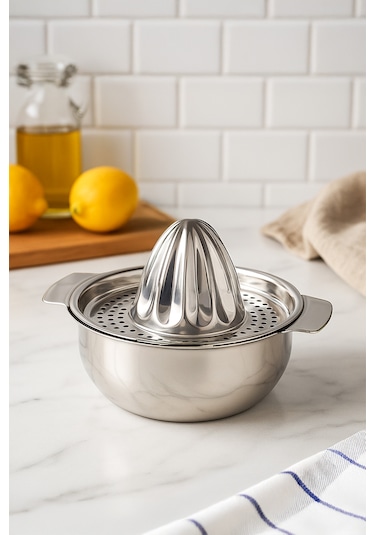 Porsima 77063 Çelik Portakal Limon Sıkacağı Limonluk Portakal Sıkacağı - 700 Ml Gümüş