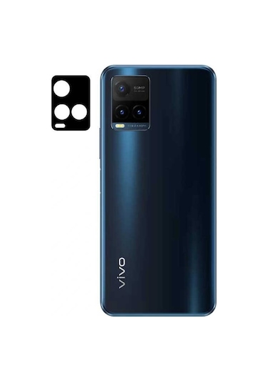 Vivo Y21S Zore 3D Kamera Camı Siyah