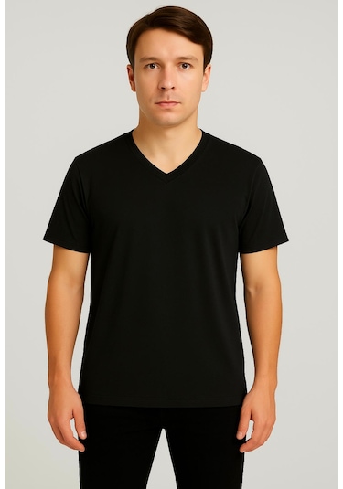 Axxel Erkek Siyah Kısa Kollu-d804 Siyah