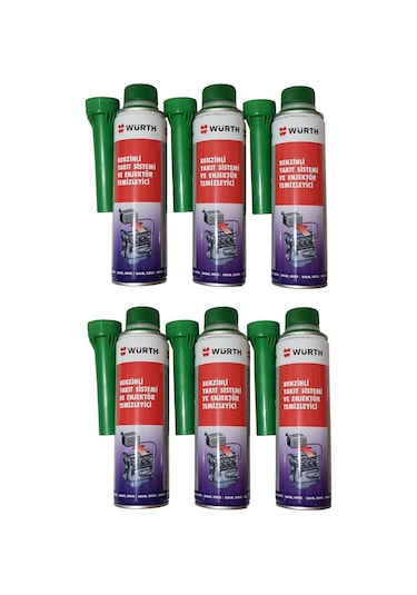 Würth Benzinli Yakıt Sistemi Ve Enjektör Tem.300 Ml 6 Adet