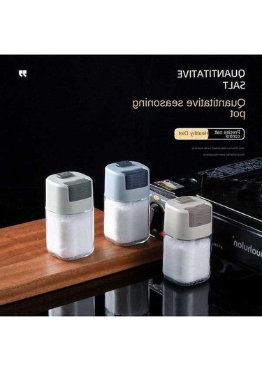 Besthome1 Mavi Kontrol Tuz Şişesi, Pratik Cam Baharat Şişesi Mavi