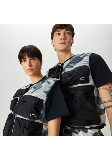 Rains Dili Mesh Vest Unisex Gri Yelek Düz 18150 Gri