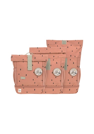 Lassig Happy Prints Mini Rolltop Sırt Çantası Caramel Çok Renkli