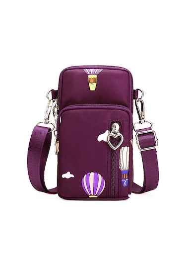 Pazly Çapraz Gövde Cep Telefonu Torbası, Omuz Kayışı, Red Balloon, Grand, 6.5-8.5 İnç, Günlük Kullanım, Seyahat, Anti-kirpik Red Balloon, Large