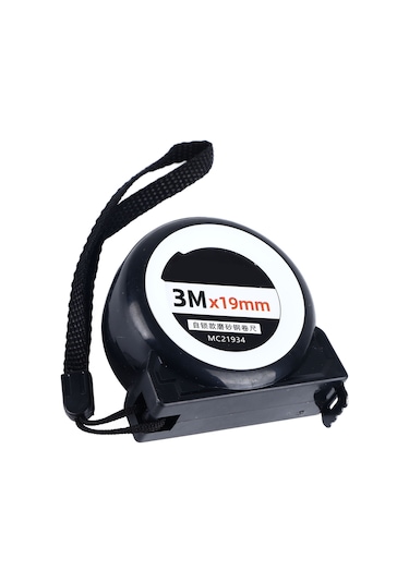Skycity Otomatik Kilitleme Özelliği İle 3m X 19mm Hassas Ölçüm Şeridi, Pürüzlü Çelik Yapı, Kayıp Olmayan Ölçü, Taşınabilir Abs Kasa