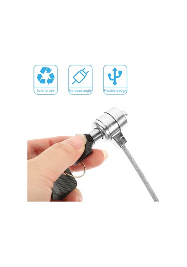 2 Takım Dizüstü Bilgisayar Kilit Kablosu 120 Cm Anahtarlı Bilgisayar Güvenlik