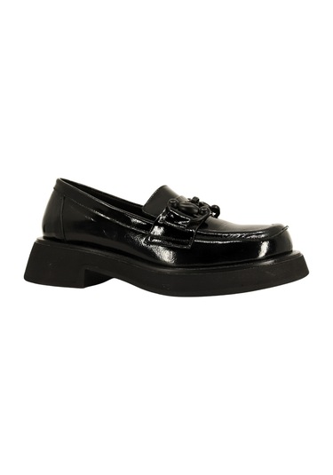 Albini 2610953r Rugan Deri Kadın Loafer Ayakkabı Siyah