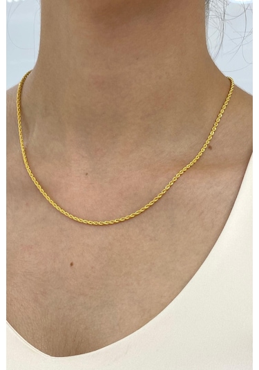 Zümrüt Sarraf 14 Ayar Altın Halat Zincir Kolye 3 Gr