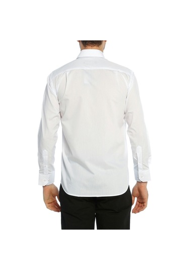 Beyaz Klasik Kesim Uzun Kol Düz Renk Erkek Gömlek // 150-1 Beyaz (345585042) Beyaz