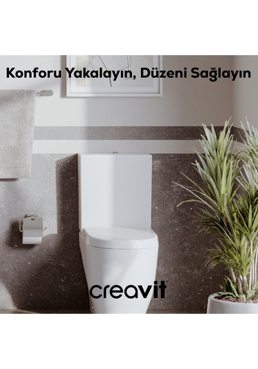 Creavit PL18809 Planet Tuvalet Kağıtlığı Kapaklı