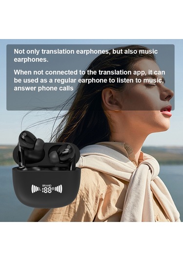 Geeroyoo - A8 Dil Çevirici Bluetooth 5.3 Kulak İçi Kulaklık