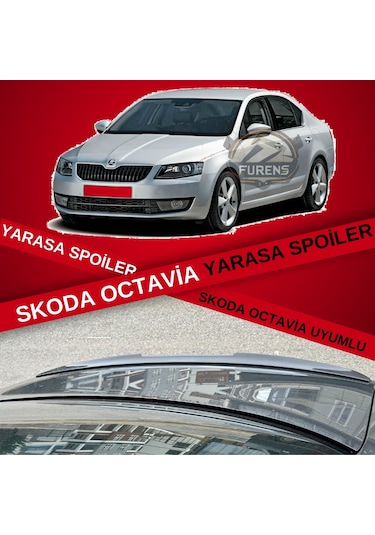 Skoda Octavia Piano Black Bagaj Üstü Yarasa Spoiler Bagaj Çıtası