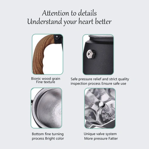 300ml Moka Pot Alüminyum İtalyan Espresso Kahve Makinesi Latte Percolator Soba Kahve Pot Ev Açık Stopetop Mocha Pot Kahve Tencere