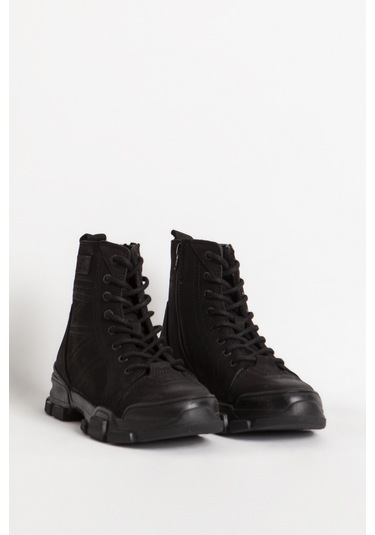 HAMMER JACK 102 21520 MBONN Gerçek Nubuk Deri Erkek Bot Siyah