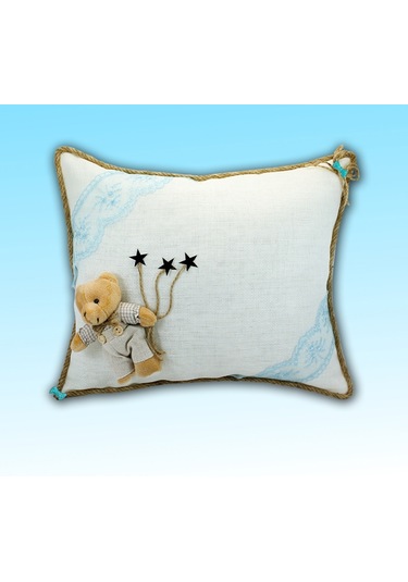 Süslebabypartystore Takı Yastığı, Keten Kumaş - Erkek Bebek Çok Renkli