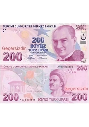 Geçersiz Düğün Sahte Şaka Oyun Parası 100 Adet 200 Tl
