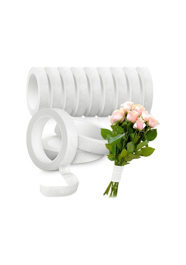 Roco Paper Çiçek Bandı Beyaz 12 Rulo 1 Cm X 35 M