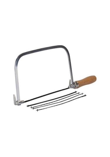 Ahşap Saplı Kıl Testere 5 Yedek Uçlu Hobi Kıl Uclu Testere Ahşap