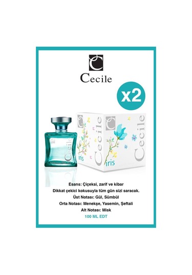Cecile İris Kadın Parfüm EDT 2 x 100 ML