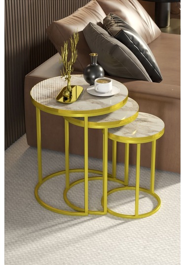 Zigon Sehpa C Lüx Gold Efes Çok Renkli