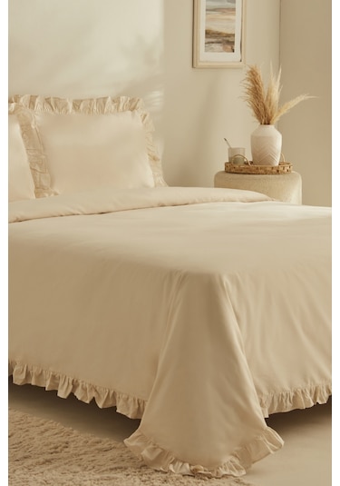 Karaca Home Pure %100 Pamuk Çift Kişilik Nevresim Takımı Açık Bej