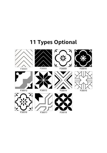 Tenfowee Kendinden Yapışkanlı Suya Ve Yağa Dayanıklı Pvc Duvar Sticker'ı, 20x20cm 6'lı Paket, F3009 Diğer